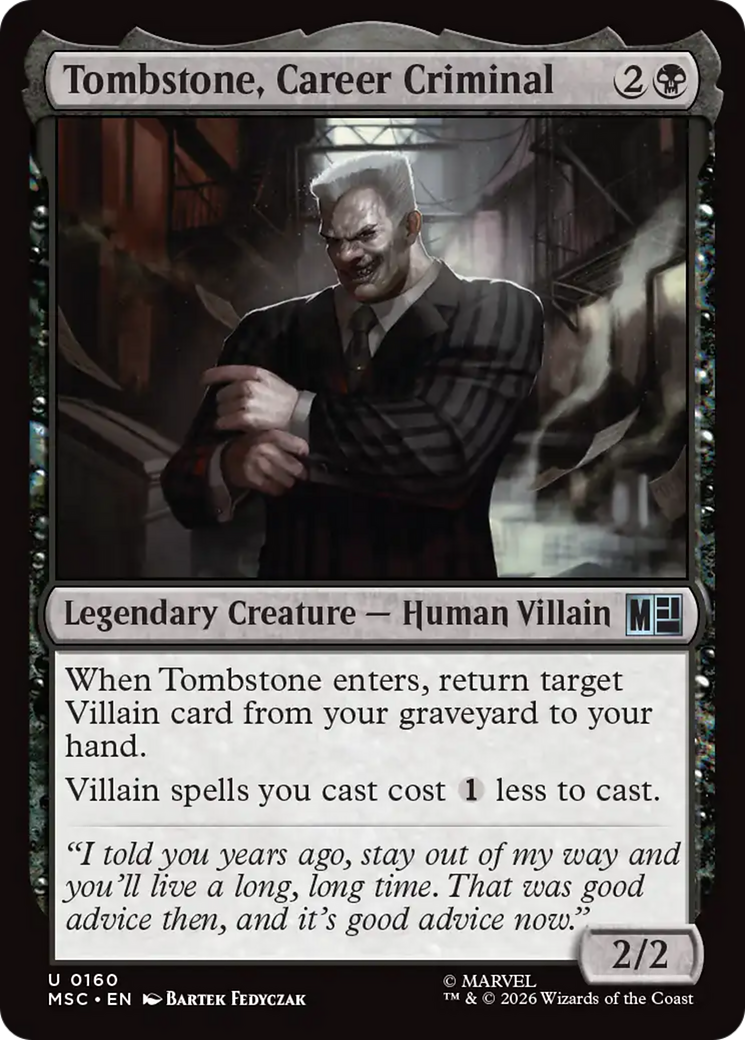Tombstone, Career Criminal (0160) [Marvel Super Heroes Commander]