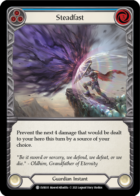Steadfast (Blue) [EVR035] (Everfest) 1st Edition Rainbow Foil