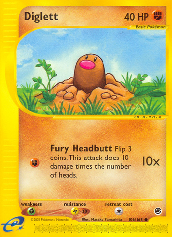 Diglett (106/165) [Expedition: E-Card Base Set]