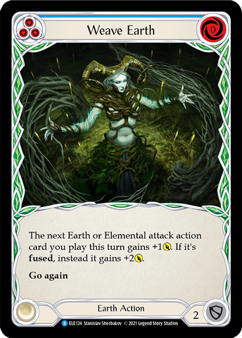 Weave Earth (Blue) [ELE124] (Tales of Aria) 1st Edition Rainbow Foil