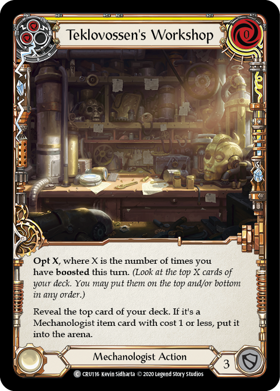 Teklovossen's Workshop (Yellow) [CRU116] (Crucible of War) 1st Edition Normal