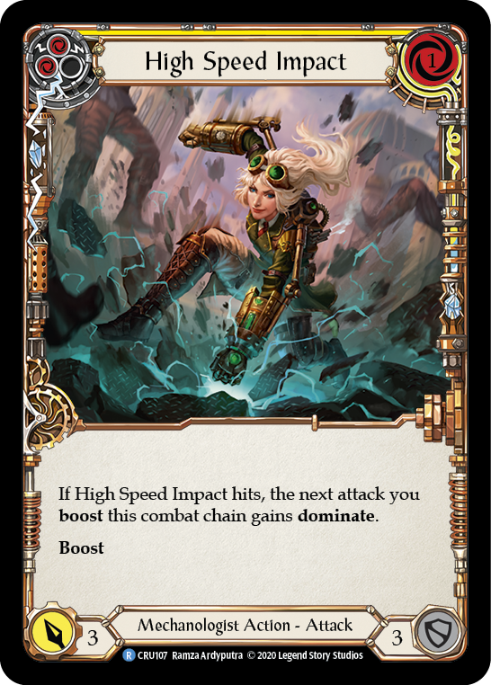 High Speed Impact (Yellow) [CRU107] (Crucible of War) 1st Edition Rainbow Foil