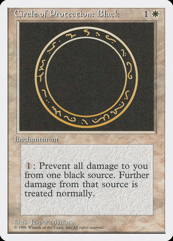 Circle of Protection: Black (4th Ed 1996 Dated) [Introductory Two-Player Set]