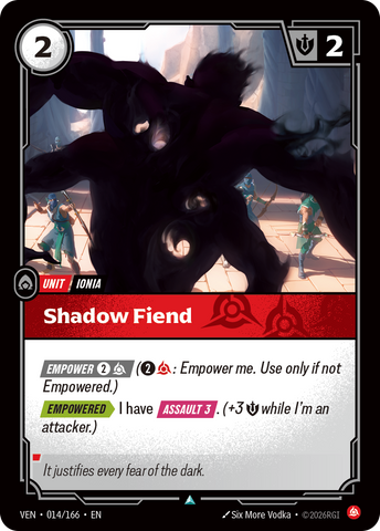 front of card Shadow Fiend [Vendetta] 014/166