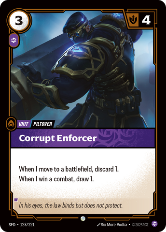front of card Corrupt Enforcer [Spiritforged] 123/221