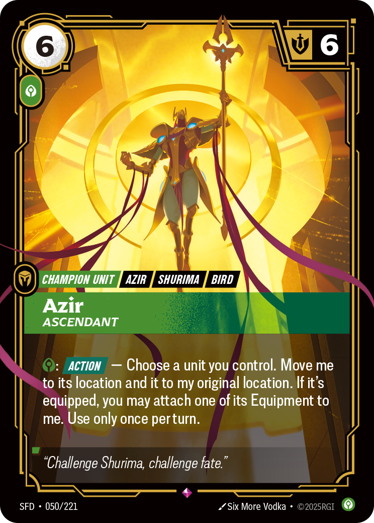 front of card Azir, Ascendant [Spiritforged] 050/221