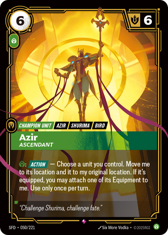 front of card Azir, Ascendant [Spiritforged] 050/221