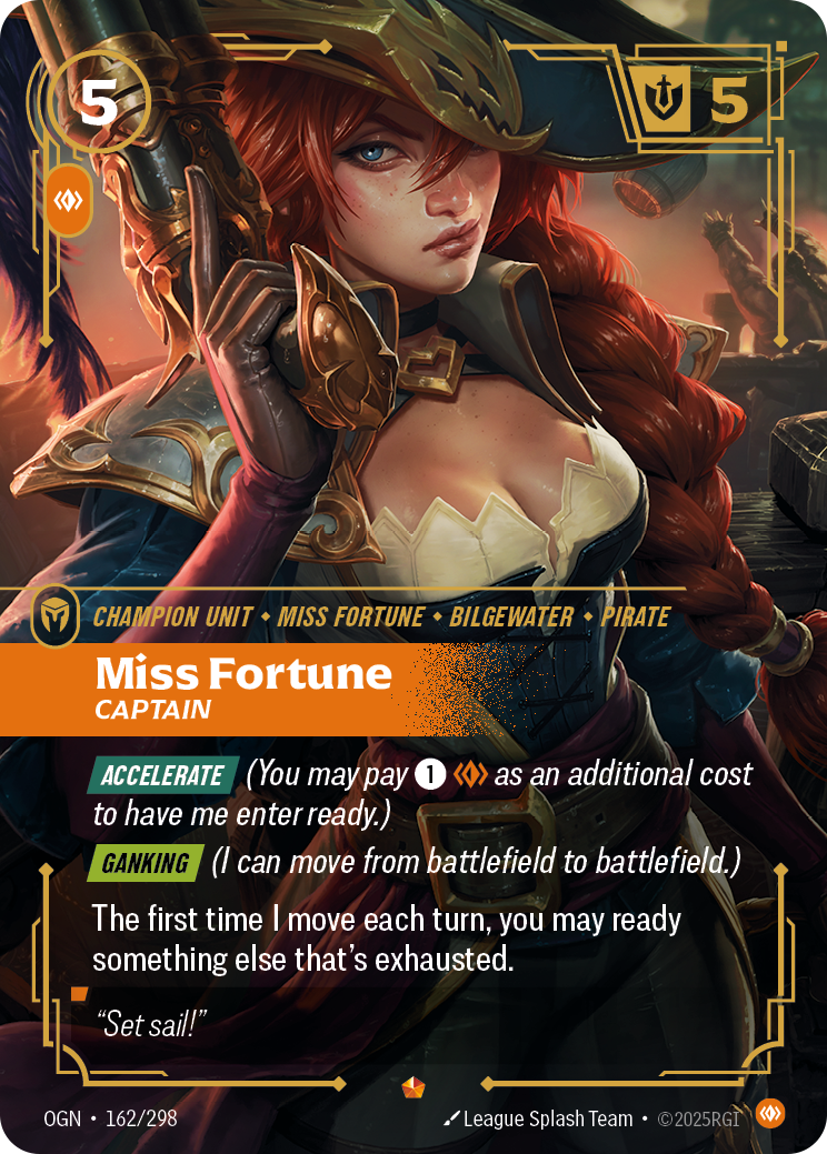 front of card Miss Fortune, Captain [Origins]