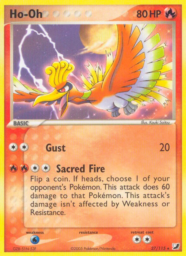 Ho Oh(27/115) (Cosmos Holo) (EX: Unseen Forces) [Theme Deck Exclusive]