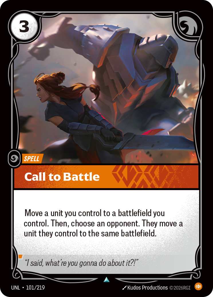 front of card Call to Battle [Unleashed] 101/219