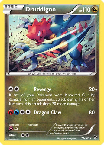 Druddigon (70/106) (Cosmos Holo) (Blister Exclusive) (XY: Flashfire) [Theme Deck Exclusive]