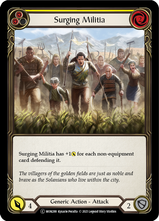 Surging Militia (Yellow) [U-MON288] (Monarch Unlimited) Unlimited Normal