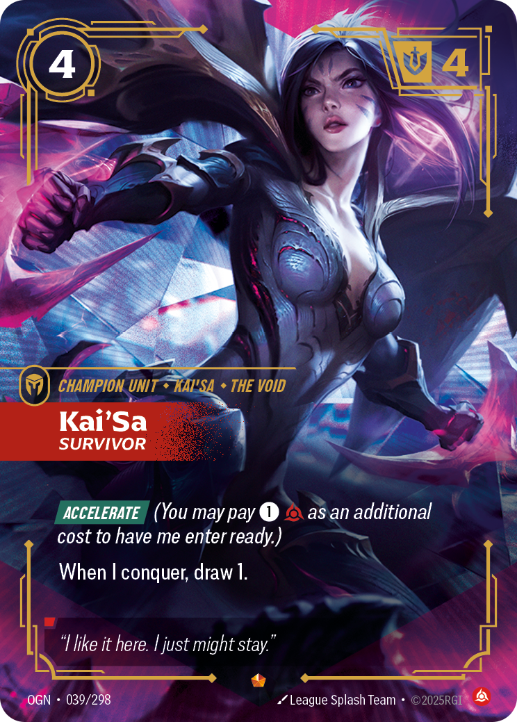 front of card Kai'Sa, Survivor [Origins]