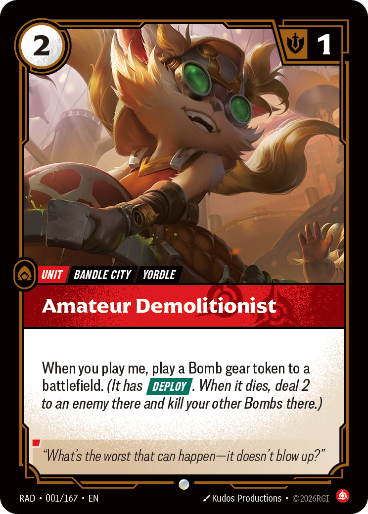 front of card Amateur Demolitionist [Radiance] 001/167