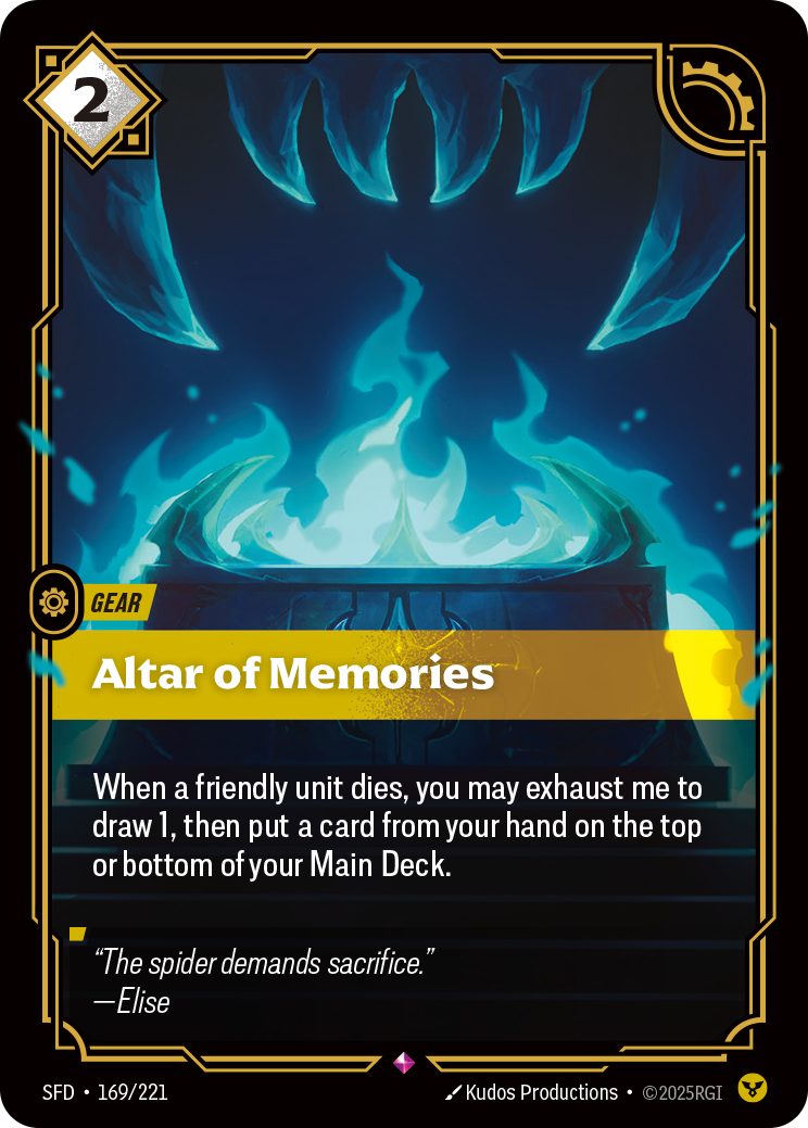 front of card Altar of Memories [Spiritforged] 169/221