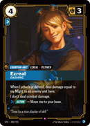 front of card Ezreal, Dashing [Spiritforged] 082/221