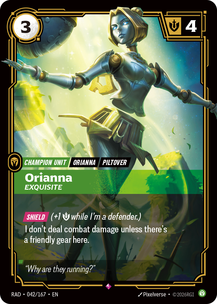 front of card Orianna, Exquisite [Radiance] 042/167