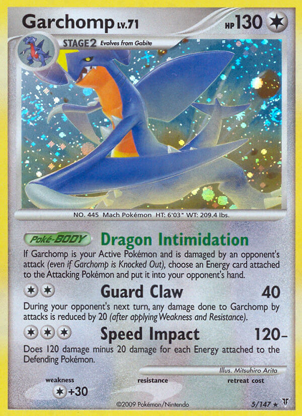 Garchomp (5/147) (Cracked Ice Holo) (Platinum: Supreme Victors) [Theme Deck Exclusive]