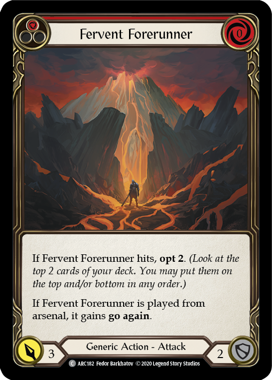 Fervent Forerunner (Red) [U-ARC182] (Arcane Rising Unlimited) Unlimited Rainbow Foil