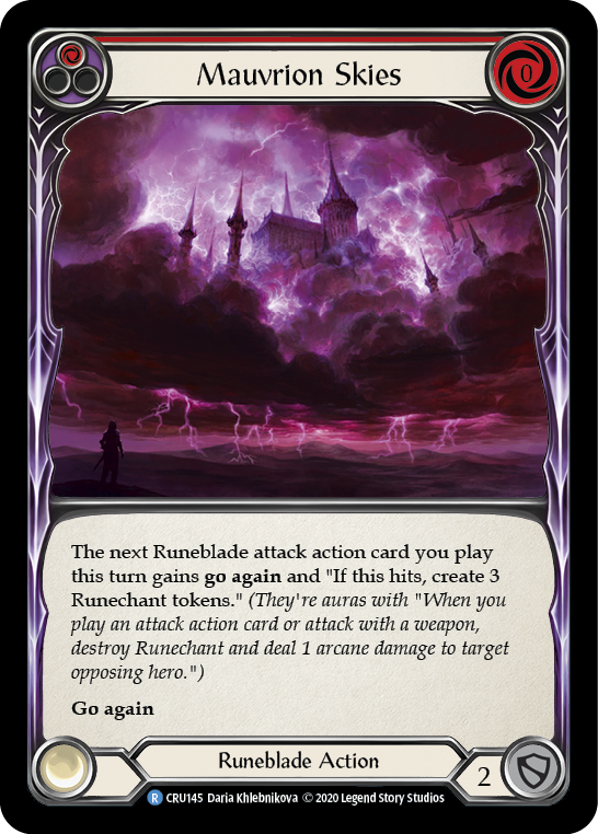 Mauvrion Skies (Red) [CRU145] (Crucible of War) 1st Edition Normal