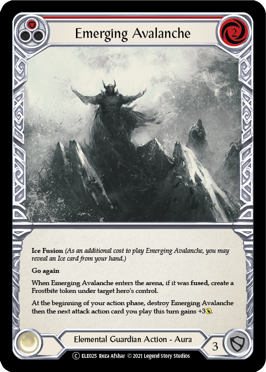 Emerging Avalanche (Red) [U-ELE025] (Tales of Aria Unlimited) Unlimited Rainbow Foil
