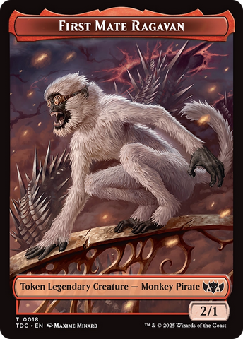 First Mate Ragavan // Treasure Double-Sided Token [Tarkir: Dragonstorm Commander Tokens]