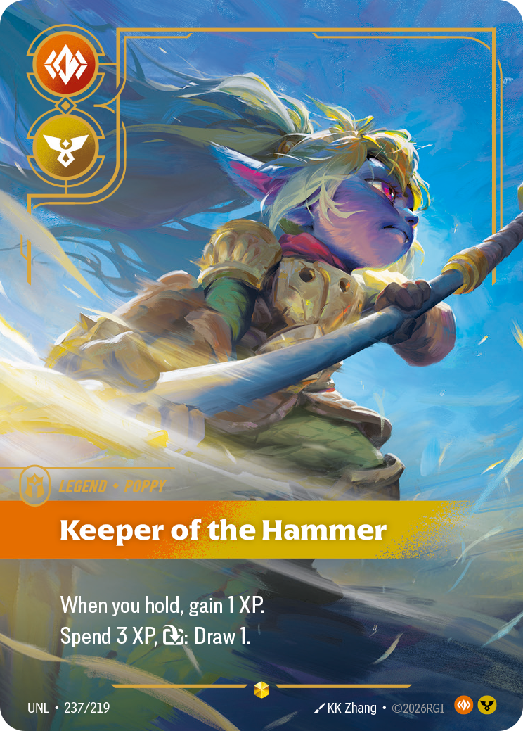 front of card Poppy, Keeper of the Hammer (Overnumbered) [Unleashed] 237/219