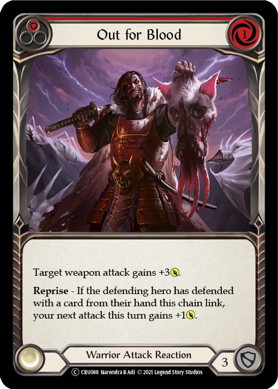 Out for Blood (Red) [U-CRU088] (Crucible of War Unlimited) Unlimited Normal