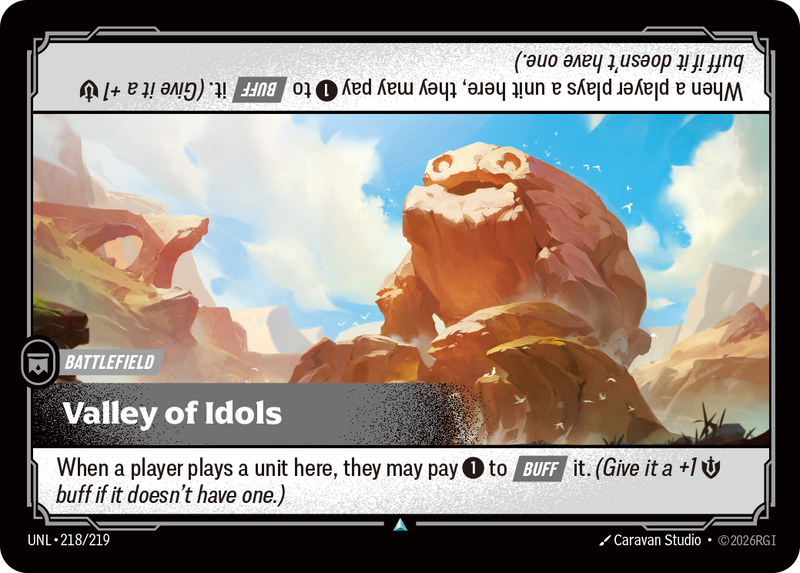 front of card Valley of Idols [Unleashed] 218/219