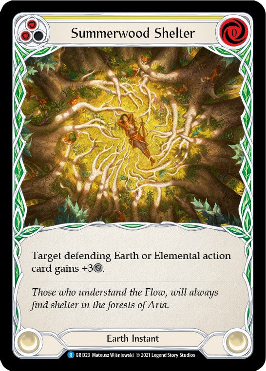 Summerwood Shelter (Yellow) [BRI023] (Tales of Aria Briar Blitz Deck) 1st Edition Normal