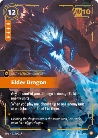 front of card Elder Dragon (Alternate Art) [Unleashed] 118a/219