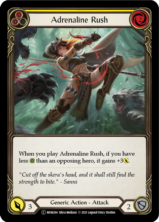 Adrenaline Rush (Yellow) [U-MON264-RF] (Monarch Unlimited) Unlimited Rainbow Foil