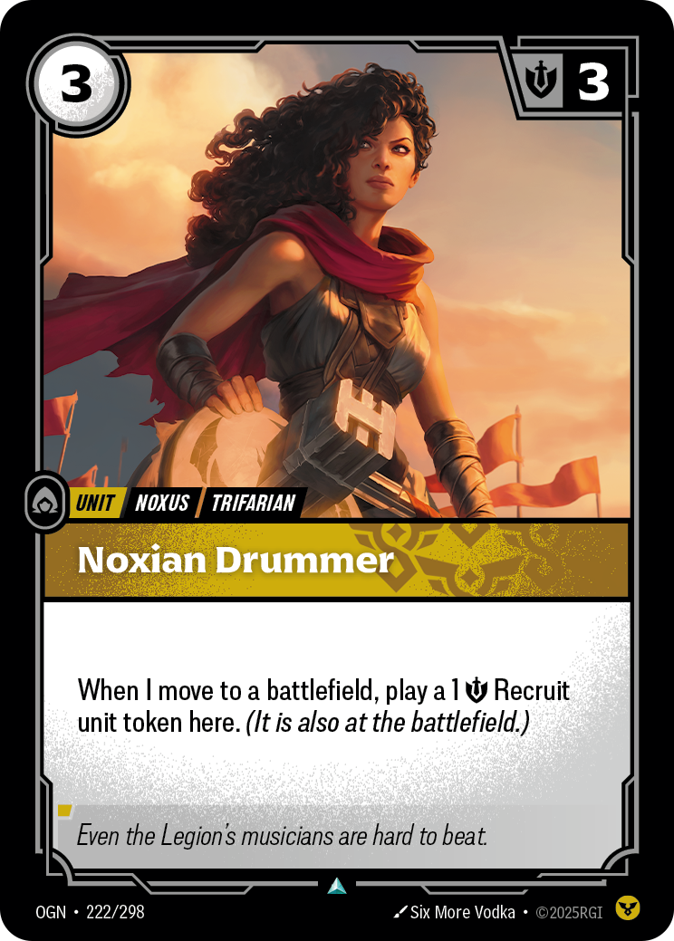 front of card Noxian Drummer [Origins]