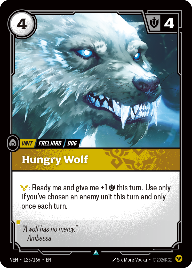 front of card Hungry Wolf [Vendetta] 125/166