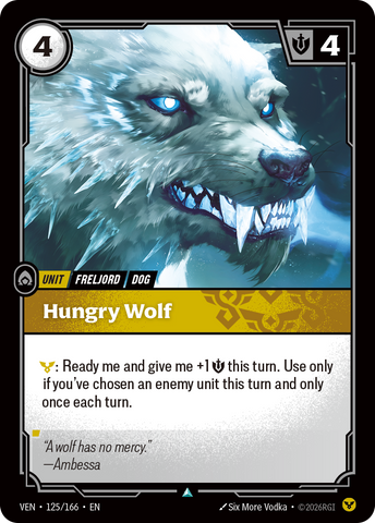 front of card Hungry Wolf [Vendetta] 125/166