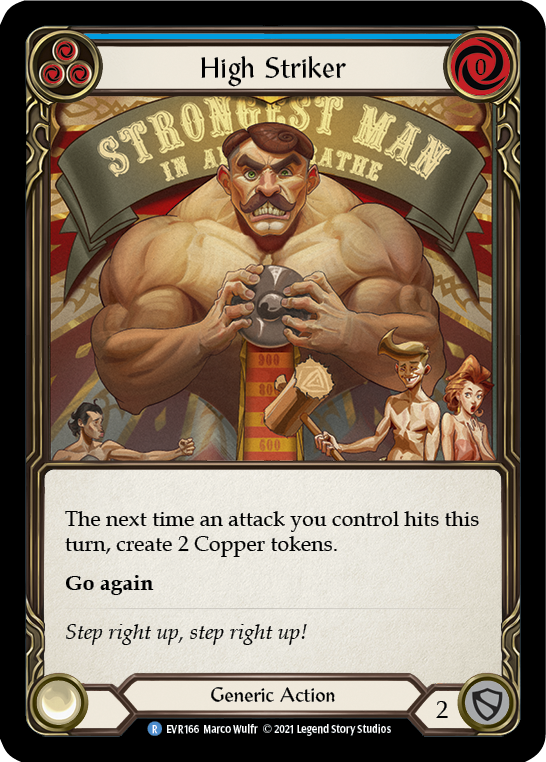 High Striker (Blue) [EVR166] (Everfest) 1st Edition Rainbow Foil