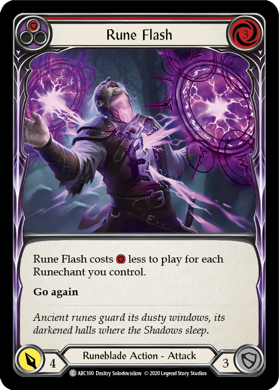 Rune Flash (Red) [U-ARC100] (Arcane Rising Unlimited) Unlimited Rainbow Foil