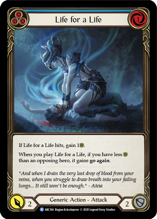 Life for a Life (Blue) [U-ARC166] (Arcane Rising Unlimited) Unlimited Normal