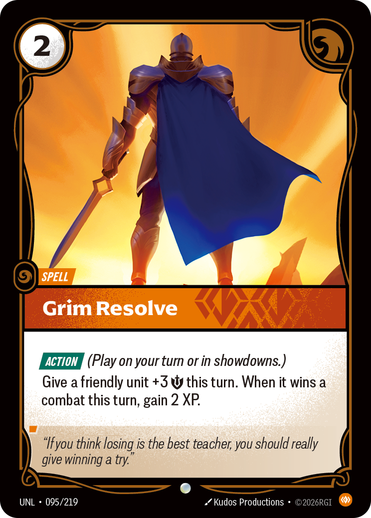 front of card Grim Resolve [Unleashed] 095/219
