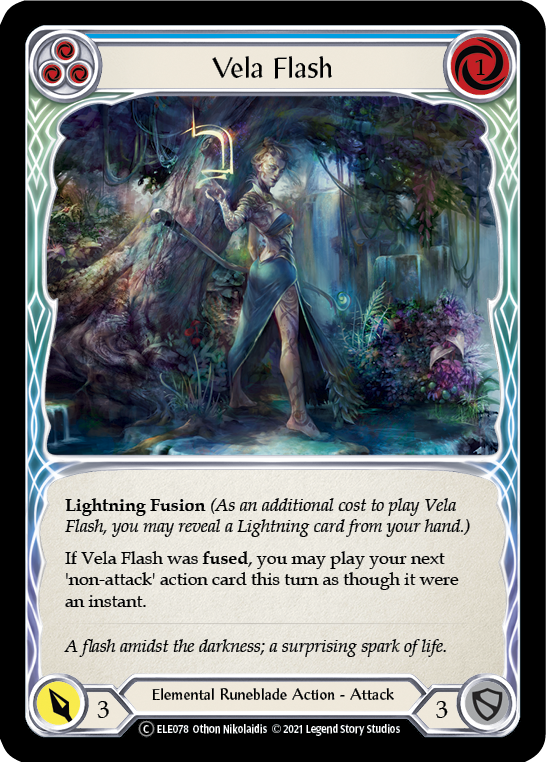 Vela Flash (Blue) [U-ELE078] (Tales of Aria Unlimited) Unlimited Rainbow Foil