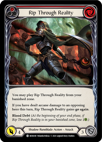 Rip Through Reality (Red) [MON180-RF] (Monarch) 1st Edition Rainbow Foil