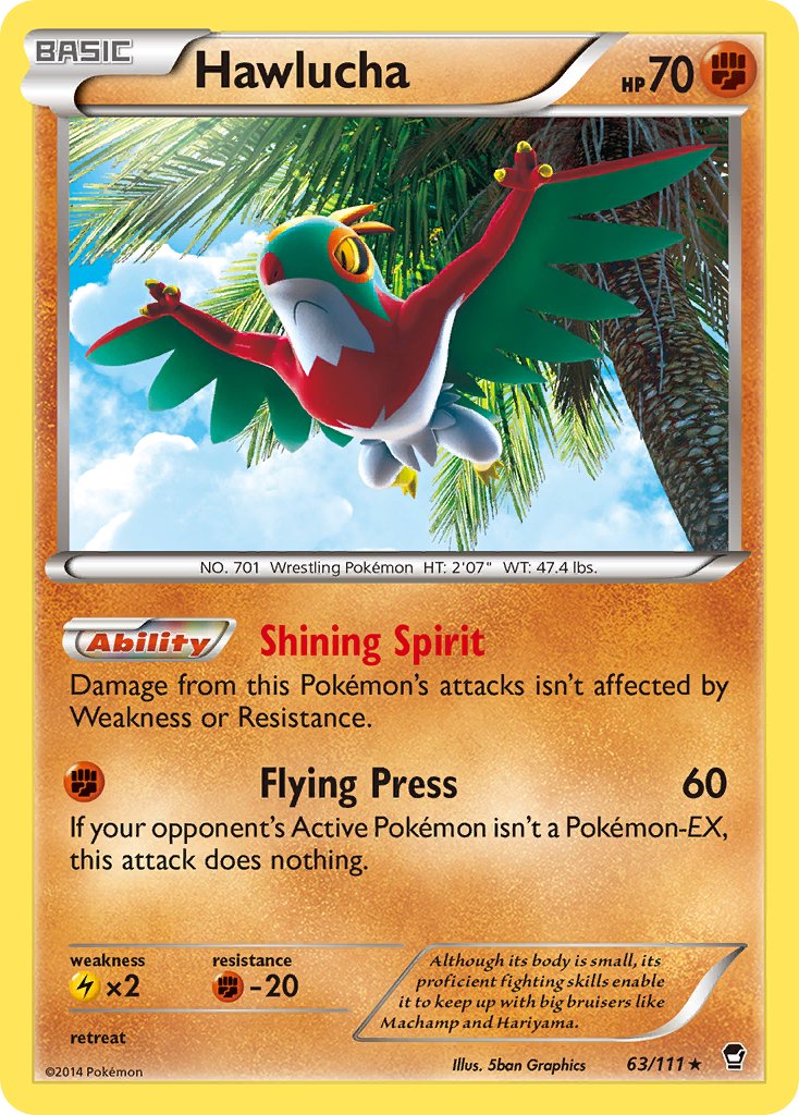 Hawlucha (63/111) (Cosmos Holo) (Blister Exclusive) (XY: Furious Fists) [Theme Deck Exclusive]