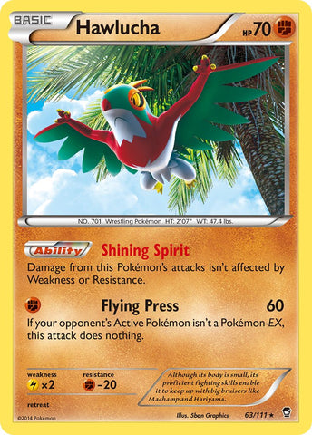 Hawlucha (63/111) (Cosmos Holo) (Blister Exclusive) (XY: Furious Fists) [Theme Deck Exclusive]