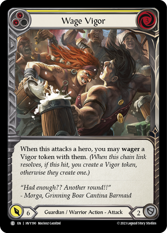 Wage Vigor (Yellow) [HVY190] (Heavy Hitters) Rainbow Foil