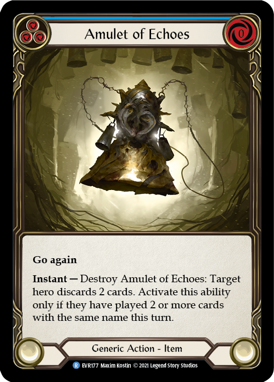 Amulet of Echoes [EVR177] (Everfest) 1st Edition Cold Foil