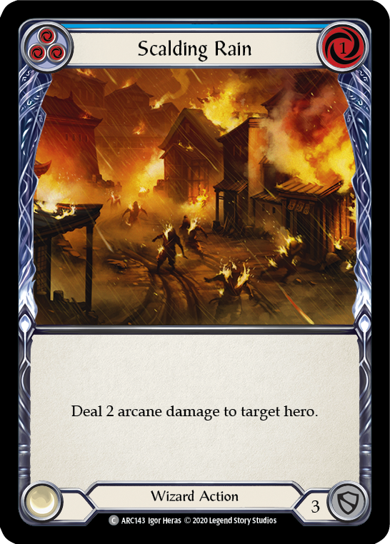 Scalding Rain (Blue) [U-ARC143] (Arcane Rising Unlimited) Unlimited Rainbow Foil