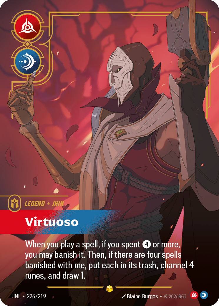 front of card Jhin, Virtuoso (Overnumbered) [Unleashed] 226/219