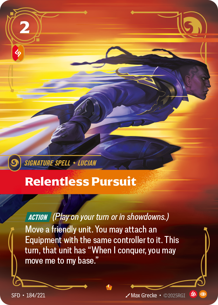front of card Relentless Pursuit [Spiritforged] 184/221
