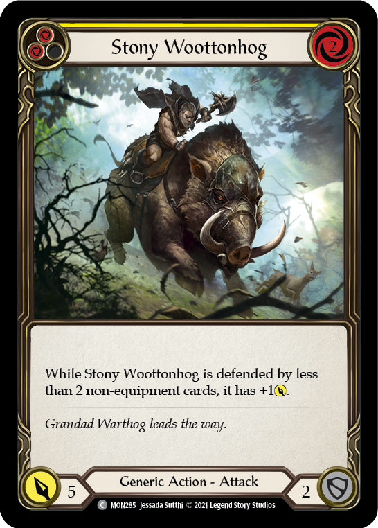 Stony Woottonhog (Yellow) [MON285] (Monarch) 1st Edition Normal