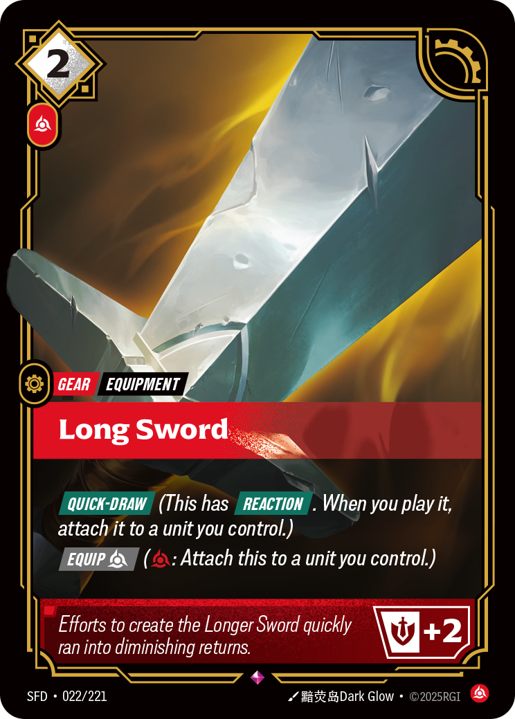 front of card Long Sword [Spiritforged] 022/221